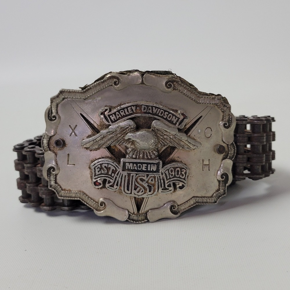 Vintage Harley Davidson Eagle Belt Drive Chain Metal Biker 33 Inch